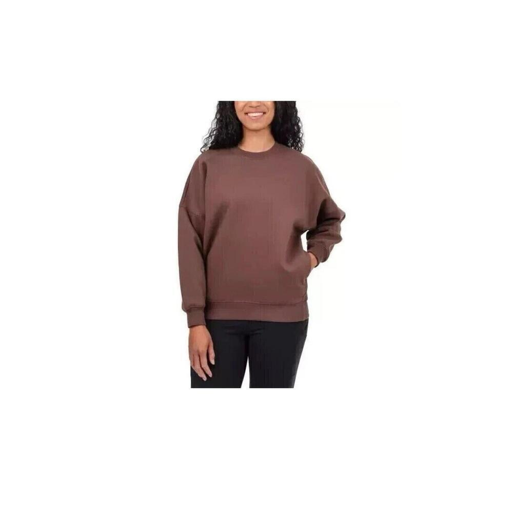 Tuff Athletics Women's Crewneck Fleece Sweatshirt, Brown, Size. XXL. BA